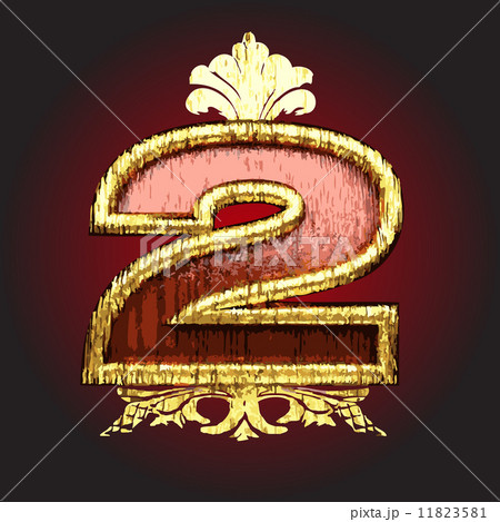 vector retro golden figure 11823581