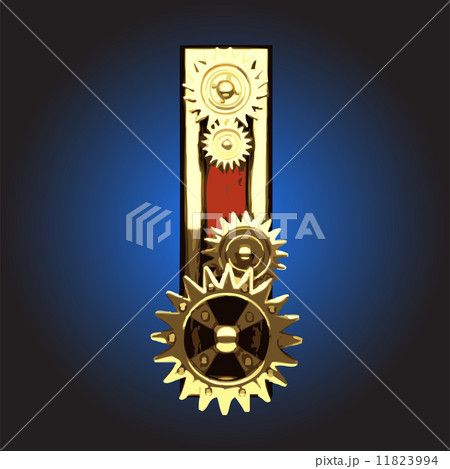Vector wooden figure with gears 11823994