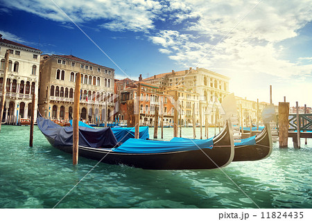 gondolas in Venice, Italy. 11824435