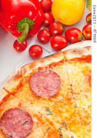 Italian original thin crust pepperoni pizza Italian original thin crust pepperoni pizza 11824445