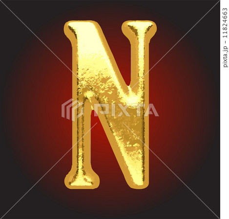 Vector golden letter on red Vector golden letter on red 11824663