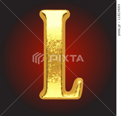 Vector golden letter on red Vector golden letter on red 11824664