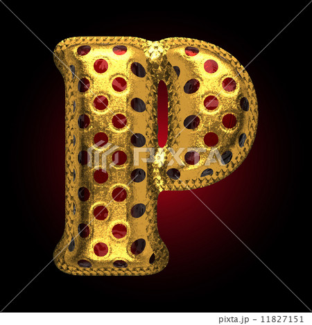 vector golden and red letter p 11827151