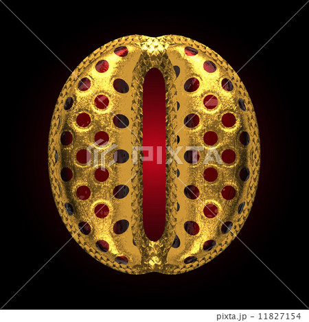 vector golden and red letter o 11827154