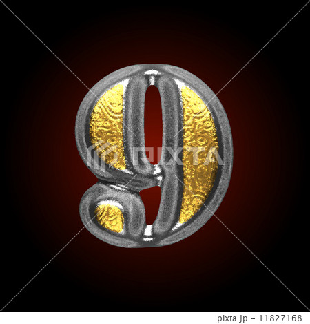 vector silver and golden figure 9 11827168