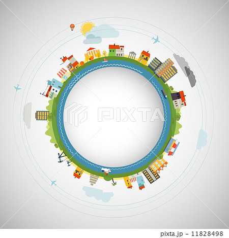 Flat design illustration of the Earth 11828498