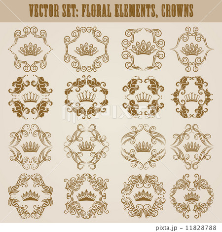 Victorian crown and decorative elements. 11828788