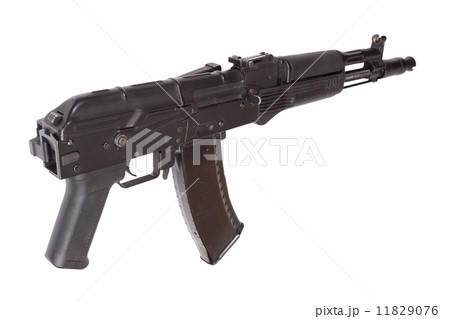 Kalashnikov AK with optical sight on white 11829076