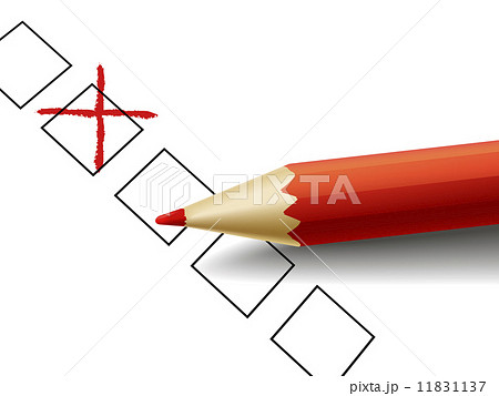 cross drawn by red pencil 11831137