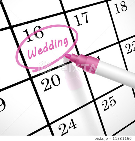 wedding word circle marked on a calendar wedding word circle marked on a calendar 11831166