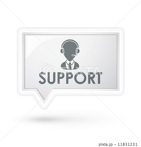 support word with service icon on a speech bubble 11831231