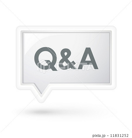 Q And A Words On A Speech Bubbleのイラスト素材
