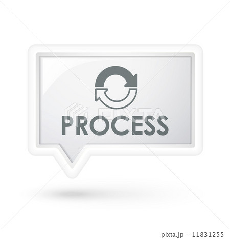 process word with arrow icon on a speech bubble 11831255