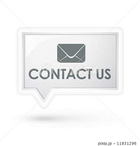 contact us words with mail icon on a speech bubble 11831296
