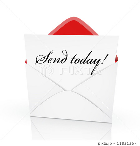 the words send today on a cardのイラスト素材 [11831367] - PIXTA