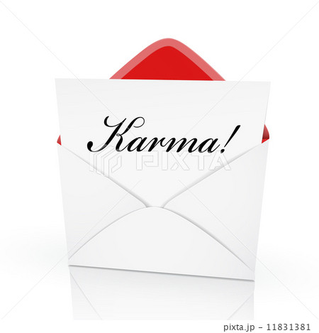 the word karma on a card 11831381