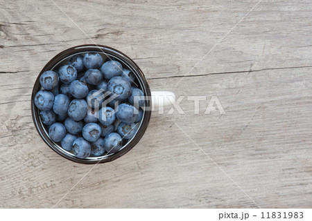 Blueberries in the enamel mug 11831983