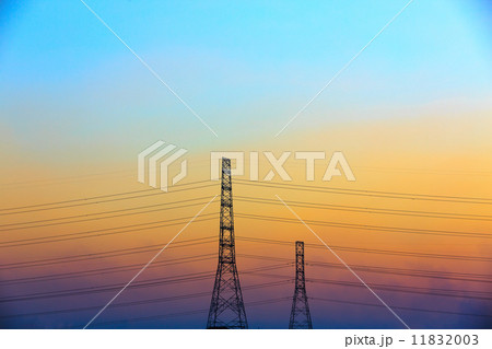 vibrant sunset atmosphere powerline background 11832003