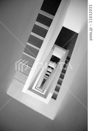 Looking down stairway rectangular spiral Looking down stairway rectangular spiral 11832035