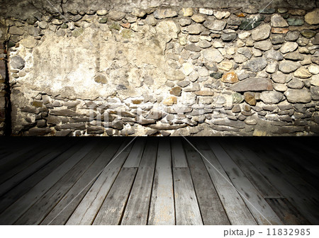 old wall and floor. There is an empty seat for design old wall and floor. There is an empty seat for design 11832985