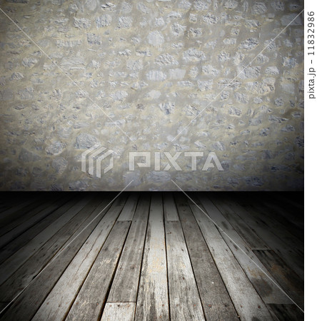 old wall and floor. There is an empty seat for design old wall and floor. There is an empty seat for design 11832986
