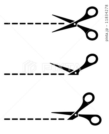 cut lines with scissors cut lines with scissors 11834278