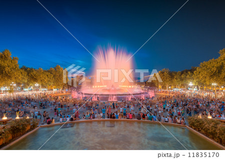 night view of Magic Fountain in Barcelona 11835170