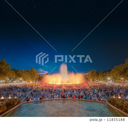 night view of Magic Fountain in Barcelona night view of Magic Fountain in Barcelona 11835188