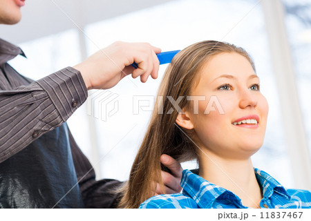 hairdresser and client hairdresser and client 11837467