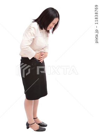Business woman suffers  stomachache 11838769