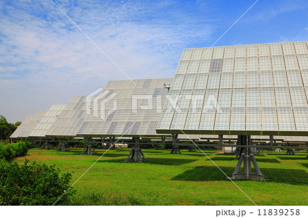 Solar Panel with green grass 11839258