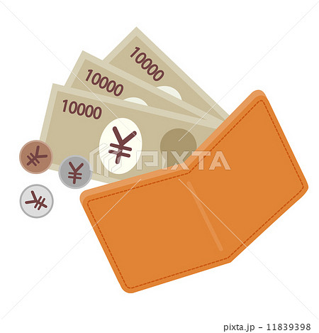 お金とお財布のイラスト素材 11839398 Pixta