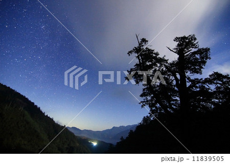 Amazing starry night accompany with mountain Amazing starry night accompany with mountain 11839505