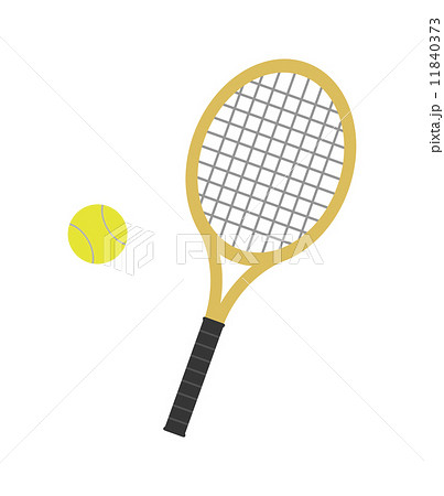 テニスラケットとボールのイラスト素材