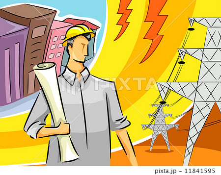 Electrical Engineer Guy - Stock Illustration [11841595] - PIXTA