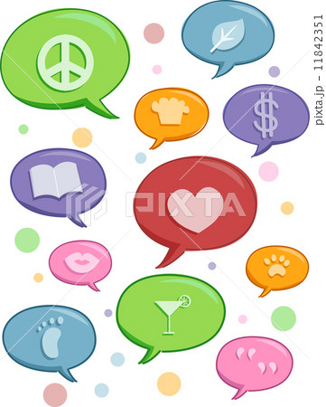 Speech Bubbles of Different Topics Design Elements 11842351