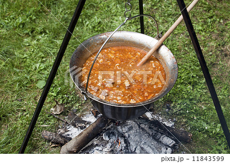 Kettle over campfire 11843599