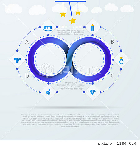 Vector infographic for baby things store with Mobius stripe Vector infographic for baby things store with Mobius stripe 11844024
