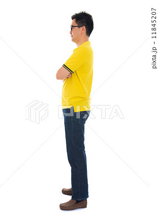 casual asian male side way casual asian male side way 11845207