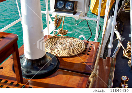 The marine parts of the ship. Sailboat 11846450