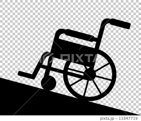 Wheelchair going up a slope 11847719