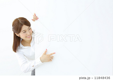 ホワイトボード・若い女性 ホワイトボード・若い女性 11848436