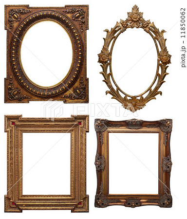 set of wooden clasic vintage picture frame, isolated with clipping path set of wooden clasic vintage picture frame, isolated with clipping path 11850062