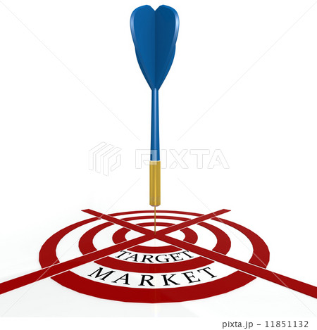 Dart board with target market 11851132