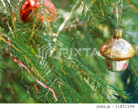 small hut and red ball christmas decoration small hut and red ball christmas decoration 11851549