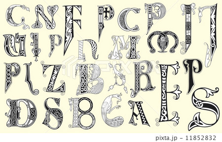 Various medieval capital letters 11852832
