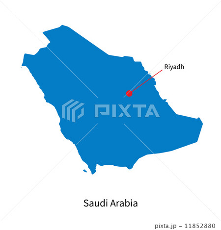 Detailed vector map of Saudi Arabia and capital city Riyadh Detailed vector map of Saudi Arabia and capital city Riyadh 11852880