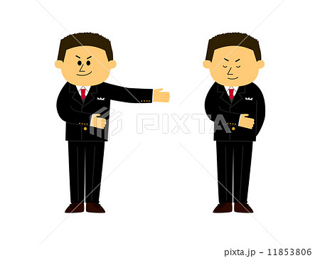 コンシェルジュ 若い男性のイラスト素材