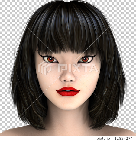 Female face up - Stock Illustration [11854274] - PIXTA