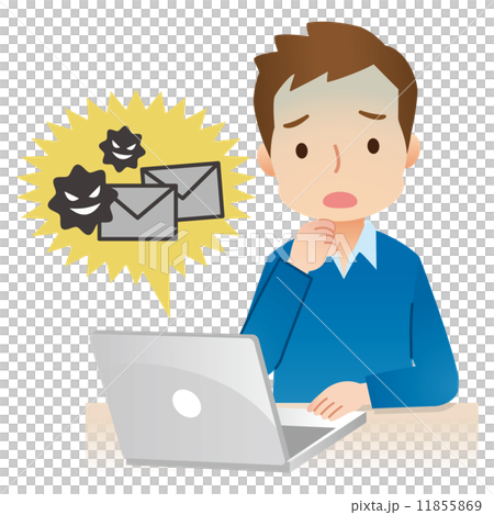 惡意電子郵件PC男 惡意電子郵件PC男 11855869